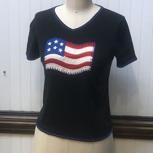 Michael Simon Silk Blend Flag Sweater S